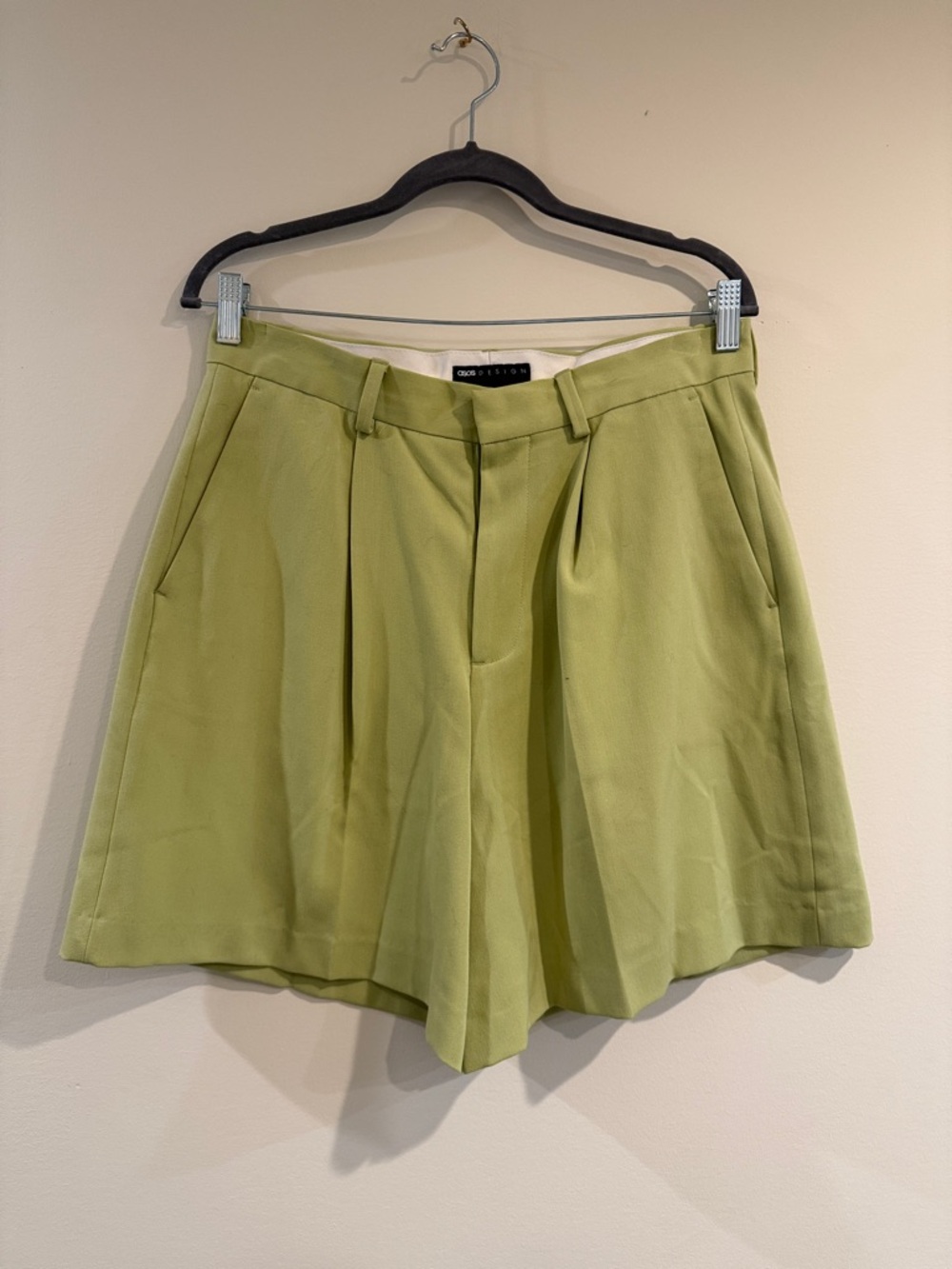 ASOS Light Green Pleated Men’s Hybrid Shorts